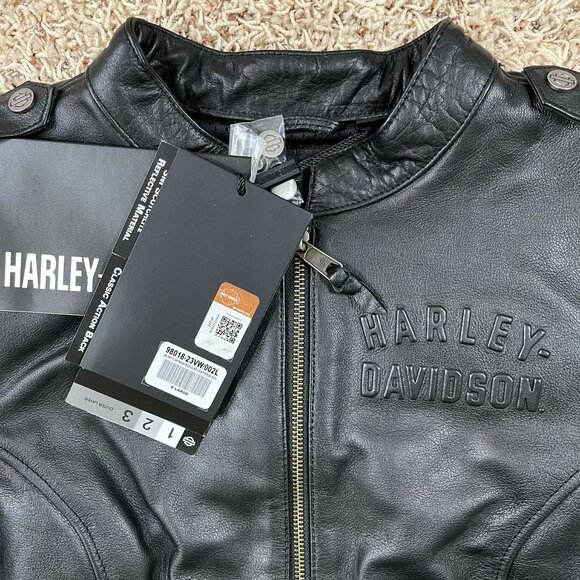 Harley-Davidson® Women's H-D Flex Layering Leather Jacket Outer Layer, Size XL - Picture 6 of 16